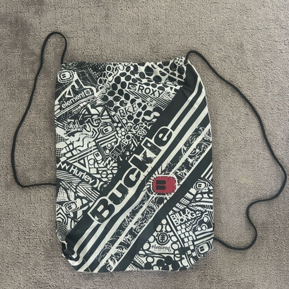 Buckle x Billabong x Element x Hurley x Roxy Collab Drawstring Backpack NWOT